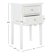 Safavieh Toby Wood Accent Table with Storage Drawers in White