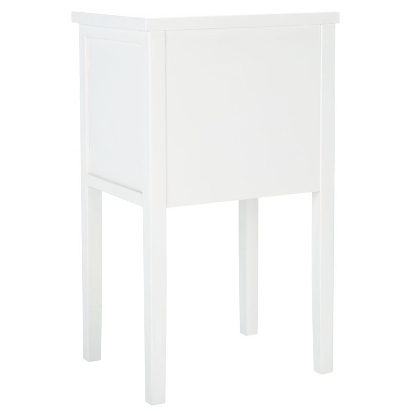 Safavieh Toby Wood Accent Table with Storage Drawers in White