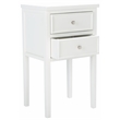 Safavieh Toby Wood Accent Table with Storage Drawers in White