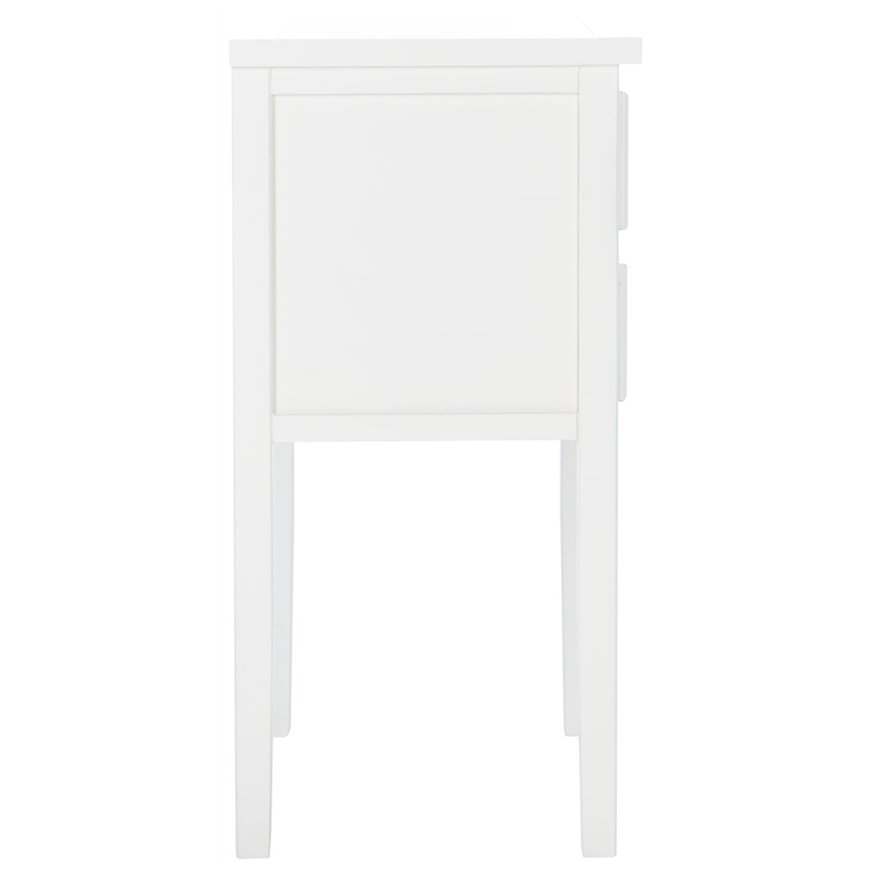 Safavieh Toby Wood Accent Table with Storage Drawers in White