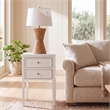 Safavieh Toby Wood Accent Table with Storage Drawers in White