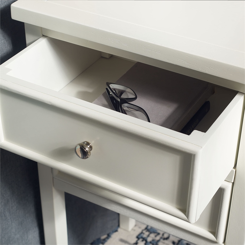 Safavieh Toby Wood Accent Table with Storage Drawers in White