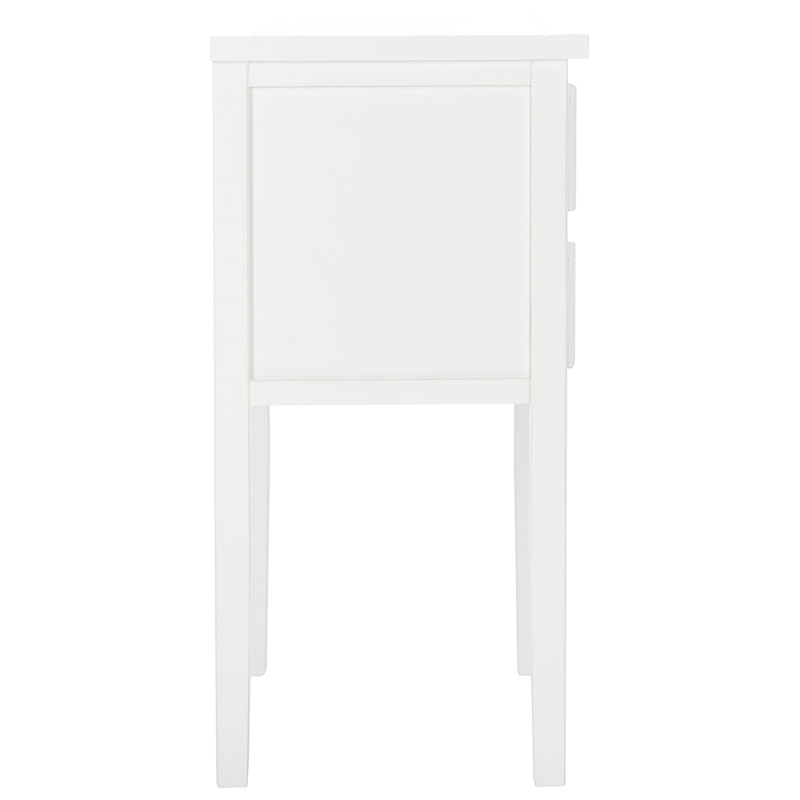 Safavieh Toby Wood Accent Table with Storage Drawers in White