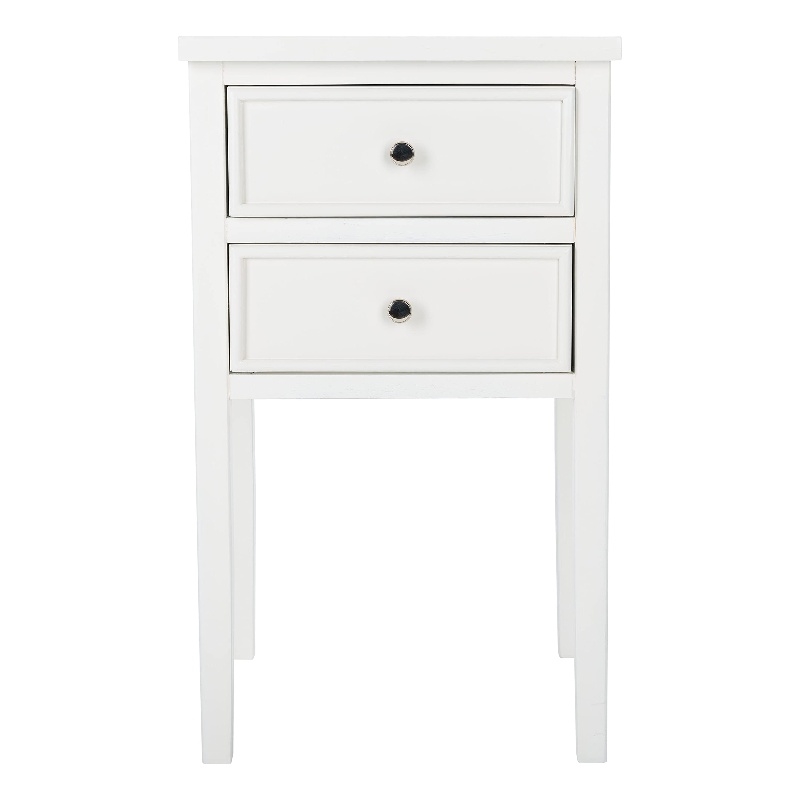 Safavieh Toby Wood Accent Table with Storage Drawers in White