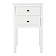Safavieh Toby Wood Accent Table with Storage Drawers in White