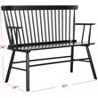 Safavieh Addison Spindle Settee in Black