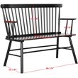 Safavieh Addison Spindle Settee in Black