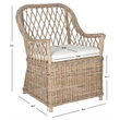 Safavieh Maluku Rattan Frame Arm Chair in Natural