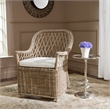 Safavieh Maluku Rattan Frame Arm Chair in Natural