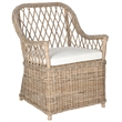 Safavieh Maluku Rattan Frame Arm Chair in Natural