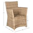 Safavieh Natuna Rattan Arm Chair in Natural/Soft Gray