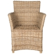 Safavieh Natuna Rattan Arm Chair in Natural/Soft Gray