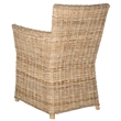 Safavieh Natuna Rattan Arm Chair in Natural/Soft Gray