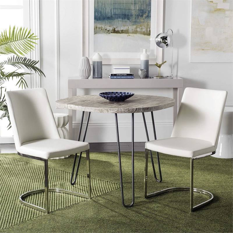 Safavieh PARKSTON 18''H LEATHER SIDE CHAIR