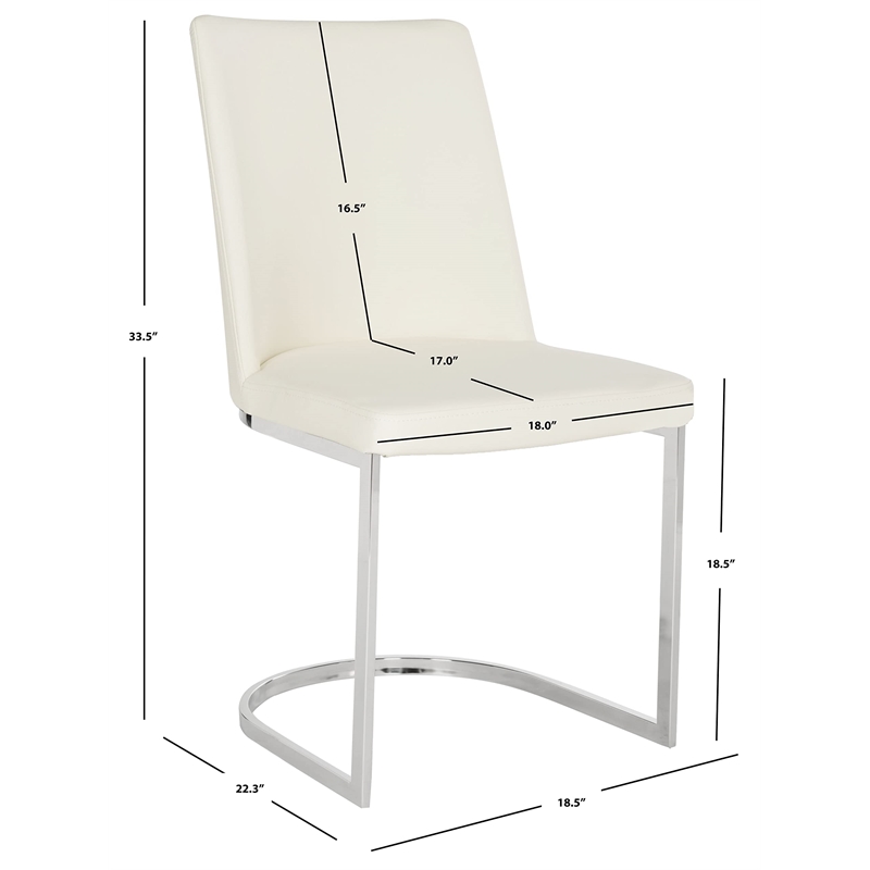 Safavieh PARKSTON 18''H LEATHER SIDE CHAIR