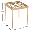 Safavieh Rosalie Butterfly Accent End Table in Gold and Clear