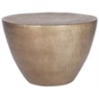 Safavieh Myrtis Round Metal Accent Coffee Table in Brass