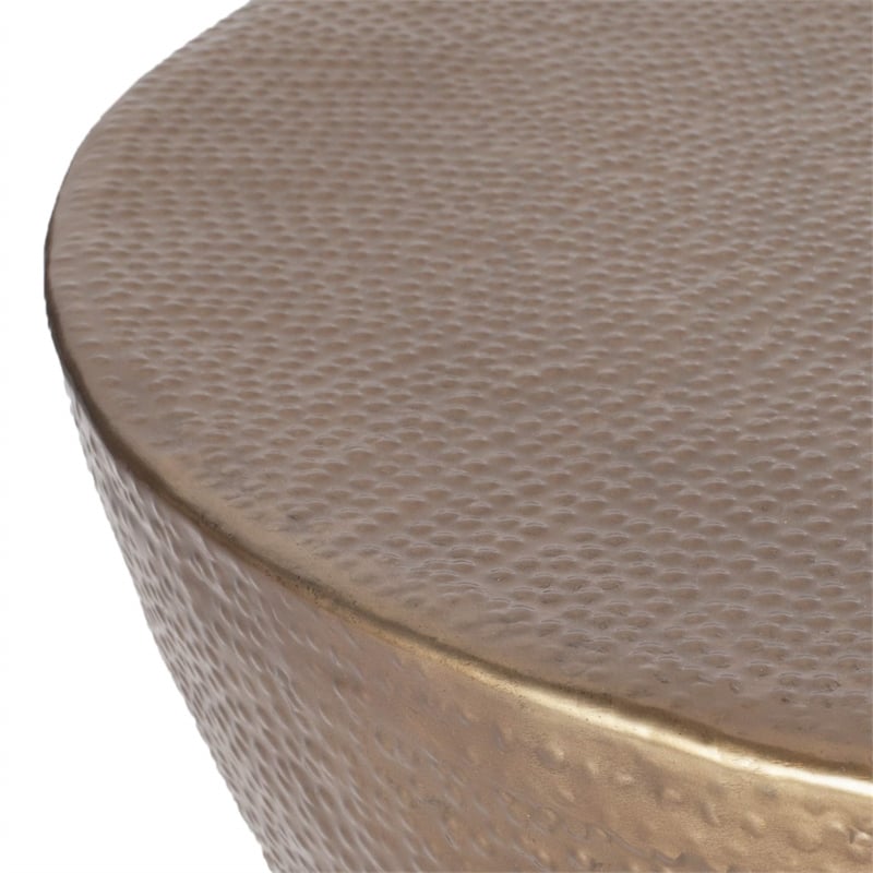 Safavieh Myrtis Round Metal Accent Coffee Table in Brass