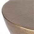 Safavieh Myrtis Round Metal Accent Coffee Table in Brass