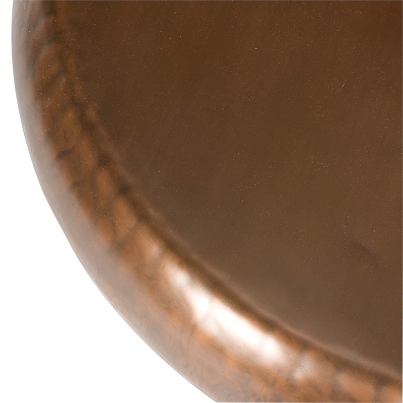 Safavieh Patience Round Metal Accent Coffee Table in Copper