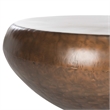 Safavieh Patience Round Metal Accent Coffee Table in Copper