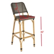 Safavieh Deltana PE Wicker and Aluminum Bar Stool in Brown
