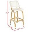 Safavieh Deltana PE Wicker and Aluminum Bar Stool in Beige