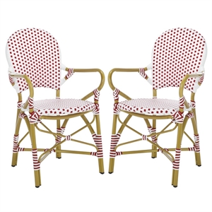 Safavieh Hooper Indoor-Outdoor Stacking Armchair in Red/White
