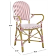 Safavieh Hooper Indoor-Outdoor Stacking Armchair in Red/White