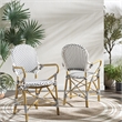 Safavieh Hooper Indoor-Outdoor Stacking Armchair in Black/White