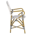 Safavieh Hooper Indoor-Outdoor Stacking Armchair in Black/White