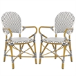 Safavieh Hooper Indoor-Outdoor Stacking Armchair in Black/White