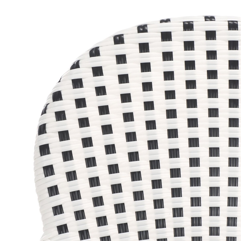 Safavieh Hooper Indoor-Outdoor Stacking Armchair in Black/White