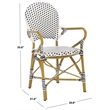 Safavieh Hooper Indoor-Outdoor Stacking Armchair in Black/White