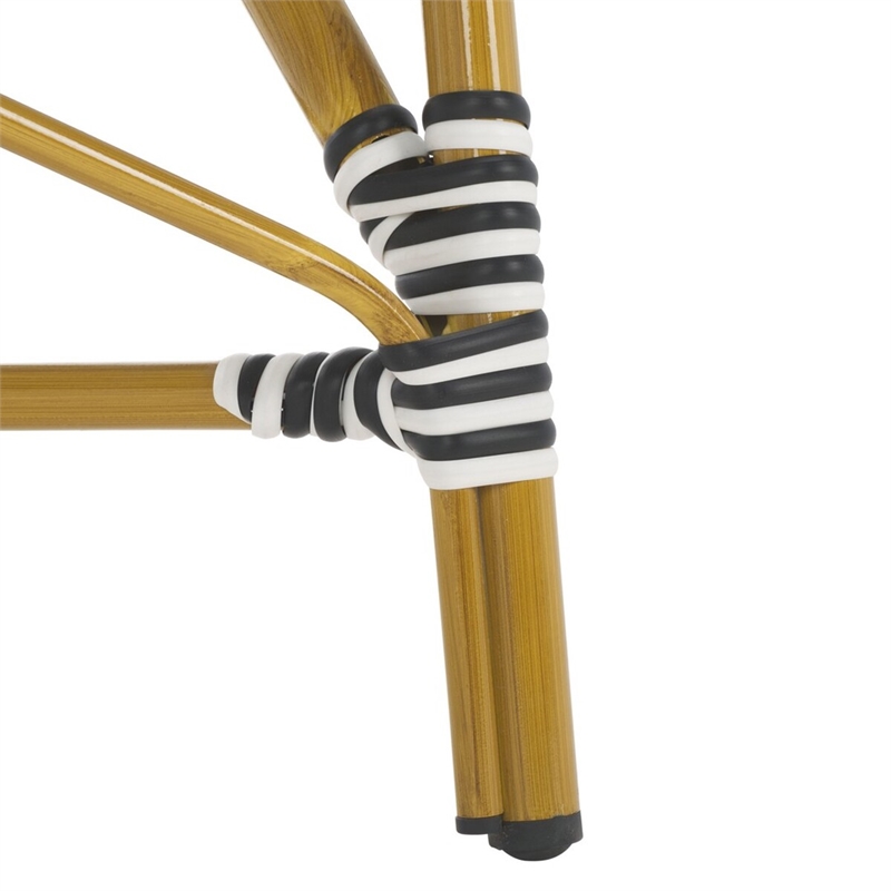 Safavieh Hooper Indoor-Outdoor Stacking Armchair in Black/White
