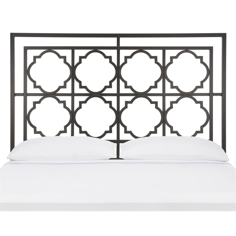 Safavieh Silva King Metal Headboard in Gunmetal