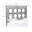 Safavieh Silva King Metal Headboard in Gunmetal