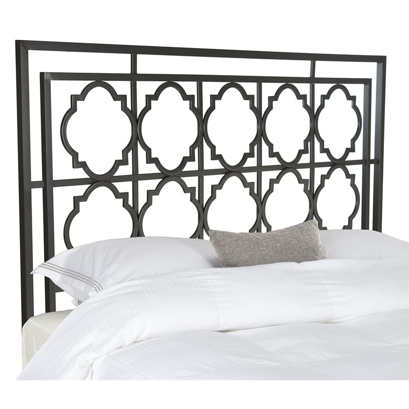 Safavieh Silva King Metal Headboard in Gunmetal