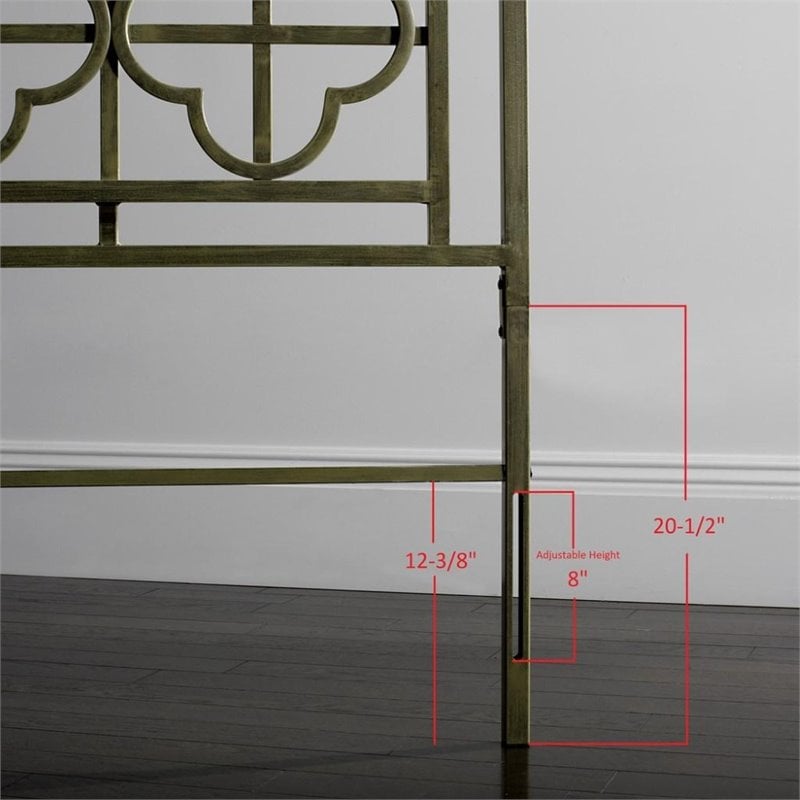 Safavieh Silva King Metal Headboard in Antique Iron