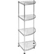 Safavieh Damaris 4 Shelf Corner Steel Rack in Chrome