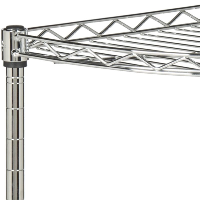 Safavieh Damaris 4 Shelf Corner Steel Rack in Chrome