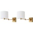 Safavieh Lillian Wall Sconce in Gold Leaf and Off White (Set of 2)