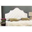 Safavieh Arebelle Nailhead Tufted Queen Arched Headboard in White