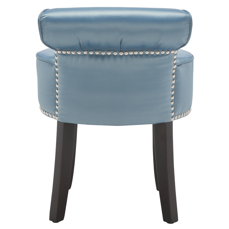 safavieh georgia wood vanity stool in teal