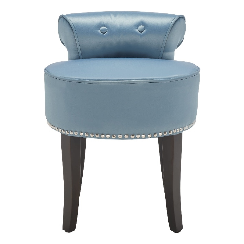 Safavieh Georgia Wood Vanity Stool in Teal