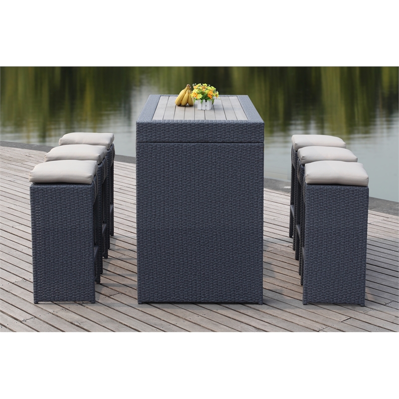 Safavieh sanders deals outdoor bar set