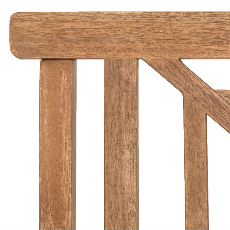 Safavieh Del Mar 3 Seat Bench in Natural /Beige