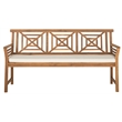 Safavieh Del Mar 3 Seat Bench in Natural /Beige