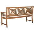 Safavieh Del Mar 3 Seat Bench in Natural /Beige