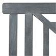 Safavieh Del Mar 3 Seat Bench in Ash Gray/Beige